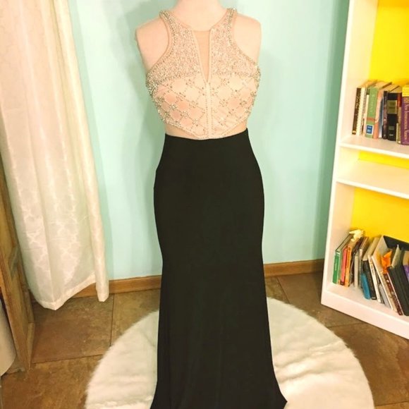Xscape Halter Evening Gown - Picture 1 of 5